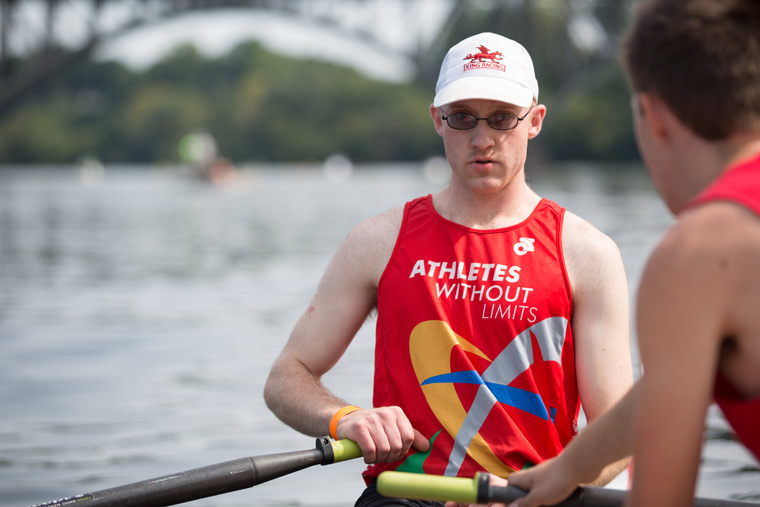 regatta rower in athletes without limts tank