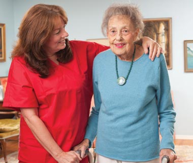 BAYADA client Mary Lou with her nurse Peggy